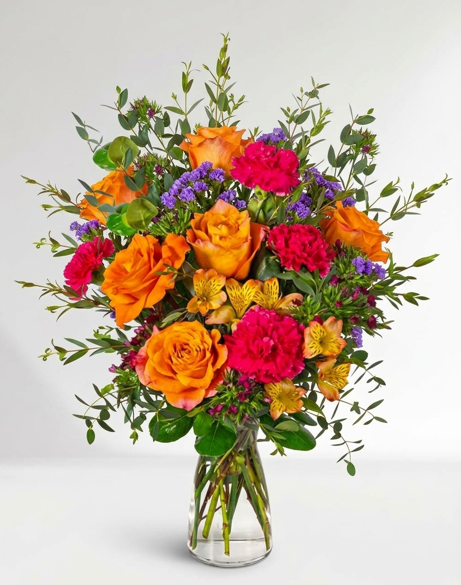 Tropical Sunset Arrangement - forever roses store