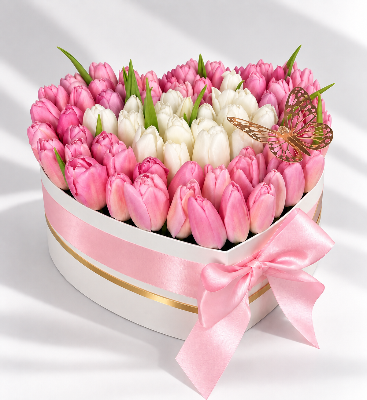 Sweetheart Tulips Box - forever roses store 