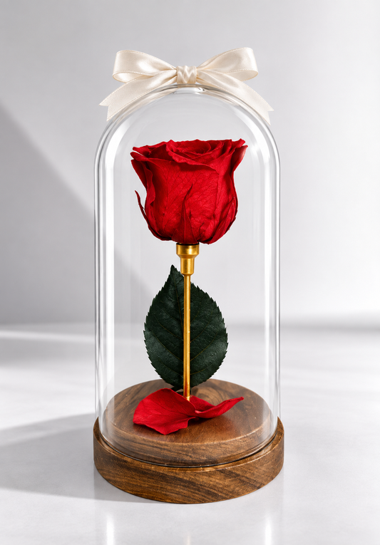 Natural Preserved Rose Dome - forever roses store 