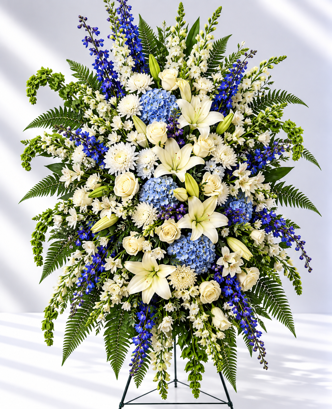 Heavenly Blue Tribute Standing Spray